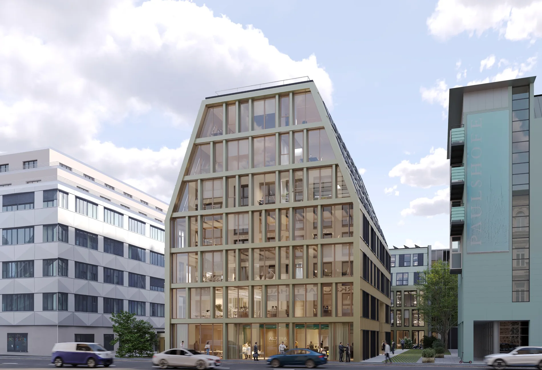 Straßenfassade des ALTERA Urban Office